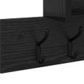 vidaXL Vešiak na stenu Nástenná montáž Čierny dub 100 x 12 x 43,5 cm
