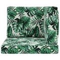 vidaXL Vankúš na vonkajšiu pohovku Polyester Vzor s listami 60 x 60 cm