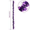vidaXL Vianočný guľový girland LED Fialová 186 cm Polystyrén