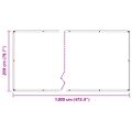 vidaXL Priehľadná plachta s okami 2x12 m PVC