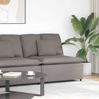 vidaXL Modulová stredová pohovka s vankúšmi, béžová 100 cm