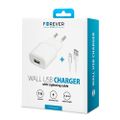 Forever TC-01 charger 1x USB 1A white + Lightning cable