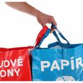 Tašky na triedený odpad SORT EASY 3 SLIM, 18x30x40 cm, 3 x 22 l, 3 ks SIXTOL
