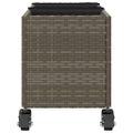 vidaXL Záhradné kvetináče kolieska 2 ks sivé 107x32x38 cm polyratan