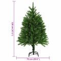 vidaXL Umelý vianočný stromček, realistické ihličie 120 cm, zelený