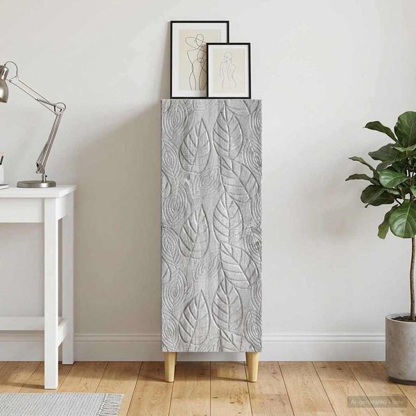 vidaXL Servírovacia skriňa Sivý Sonoma 33 x 34,5 x 90 cm