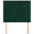 vidaXL Čelo postele tmavozelené 80x5x118/128 cm zamatové