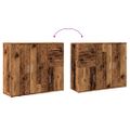 vidaXL Komoda, staré drevo 91x29,5x75 cm, kompozitné drevo