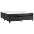 vidaXL Posteľný rám s boxspringom čierny 160x200 cm umelá koža