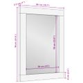 vidaXL Zrkadlo do kúpeľne 50x70x2,5 cm masívny mangovník a sklo