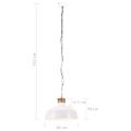 vidaXL Industriálna závesná lampa 58 cm, biela E27