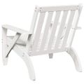 VidaXL záhradná stolička Adirondack biela 75x77x77 cm masívna borovica