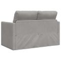 vidaXL Podlahová rozkladacia pohovka 2v1 svetlosivá 122x204x55cm zamat