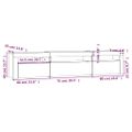 vidaXL TV skrinka s LED svetlami sivá sonoma 195x35x40 cm