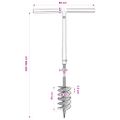 Zemná vŕtačka s rukoväťou 120 mm a predlžovacími rúrkami 9m, oceľová
