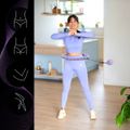 Súprava masážnej obruče ONE Fitness OHA02 so závažím a zoštíhľujúcého pásu BR160 fialová