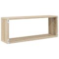 vidaXL Nástenné police 2 ks, biela+sonoma 60x15x23cm, kompozitné drevo