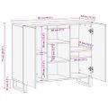 vidaXL Komoda 90x34x75 cm akáciový masív