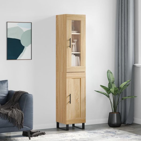 vidaXL Vysoká skrinka dub sonoma 34,5x34x180 cm spracované drevo