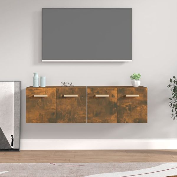 vidaXL Nástenné skrinky 2 ks dymový dub 60x36,5x35 cm spracované drevo