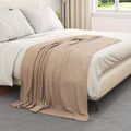 vidaXL Prikrývky na hodenie 6 ks ťavová 170 x 130 cm 1.97 kg Flís