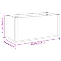 vidaXL Záhradný kvetináč svetlosivý 80x36x35 cm PP