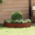 vidaXL Krúžok na kvetináče 5 ks Hrdzavý 120 x 120 x 20 cm