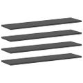 vidaXL Prídavné police 4 ks, sivé 80x20x1,5 cm, drevotrieska