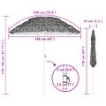 vidaXL Plážový slnečník 160 x 160 x 196 cm Polyester a oceľ Prírodná