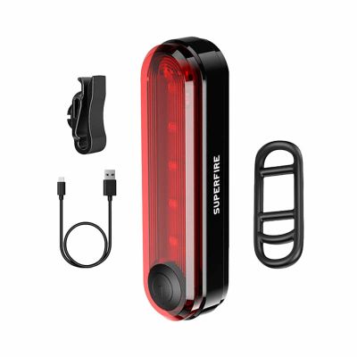 Svietidlo na bicykel zadné SUPERFIRE BTL01
