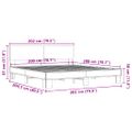 vidaXL Posteľný rám dub sonoma 200x200 cm kompozitné drevo a kov