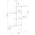 vidaXL Stenná polica Dymový dub 61 x 15 x 102 cm Kompozitné drevo
