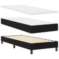 vidaXL Posteľ s pružinovým rámom Čierny 80 x 200 cm látka