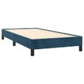 vidaXL Posteľný rám boxsping s matracom tmavomodrý 90x200 cm zamat