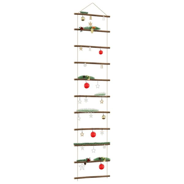 vidaXL Nástenná dekorácia v tvare rebríka 50x200 cm prírodná vetva