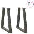 vidaXL Nohy k jedálenskému stolu v tvare V, 2 ks, antracitové, 60 x (72-73,3) cm, oceľ