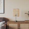 vidaXL Tienidlo na lampu hnedé Ø23x28 cm prútené