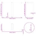 vidaXL Nohy k jedálenskému stolu v tvare T, 2 ks, antracitové, 90x35x(72-73) cm, oceľ