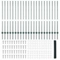 vidaXL Hexagonálny plot s stĺpom 50 x 1,2 m PVC potiahnutá oceľ Zelená