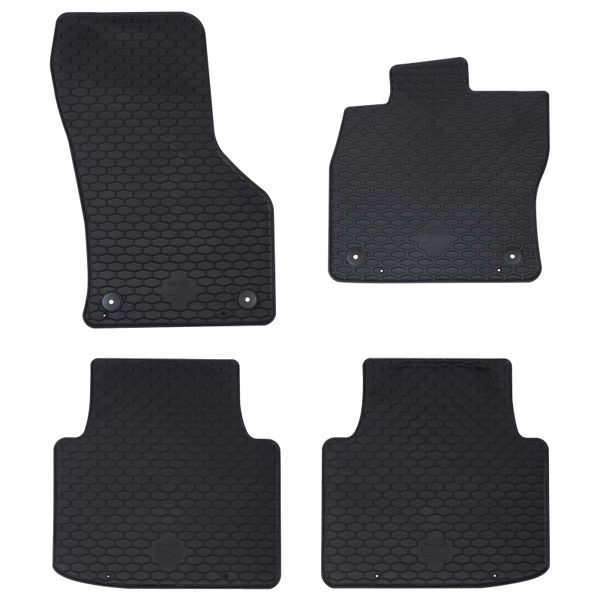 vidaXL Autokoberec 4 pcs Čierna vhodné pre VW Arteon 2017- 4D Aft Guma