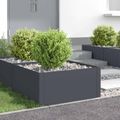vidaXL Obrubník trávnika 4 ks 60 x 60 x 35 cm Oceľ Antracitová