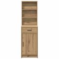vidaXL Highboard Remeselný dub 41 x 40 x 135 cm Kompozitné drevo