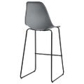 281504 vidaXL Bar Stools 4 pcs Grey Plastic
