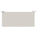 vidaXL Vankúš na lavičku SOEST 100% polyester Biela 110 x 50 x 8 cm