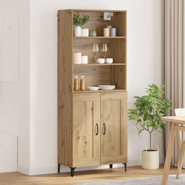 vidaXL Highboard 2 pcs dub artisan Kompozitné drevo
