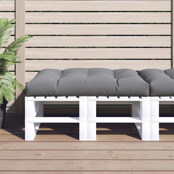 vidaXL Podložka na paletový nábytok 120x80x12 cm, sivá, látka