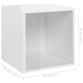 vidaXL TV skrinky 2 ks, lesklé biele 37x35x37 cm, kompozitné drevo