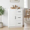 vidaXL Servírovacia skriňa Biela 66 x 34,5 x 87 cm Kompozitné drevo