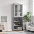 vidaXL Vysoká skrinka sivý dub sonoma 69,5x34x180 cm spracované drevo