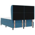 vidaXL Posteľ s pružinovým rámom Tmavomodrá 200 x 140 cm Zamat